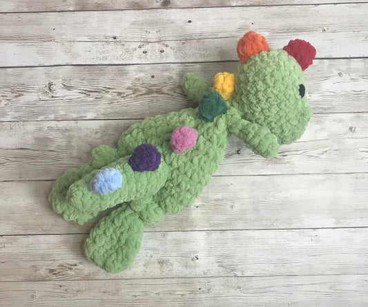 Dino Snuggler, gehäkelt, Handmade - Lilys Wonderland